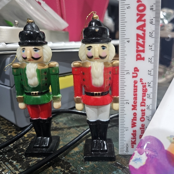 2 Nutcracker Soldier Ornaments Vintage Awesome 60s 70s Cake Topper 😊 Christmas - Picture 2 of 16